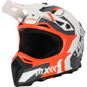 Acerbis - Profile 5 - Offroad Helm - Wit - Oranje - Poly