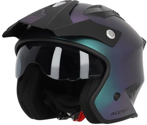 Acerbis - Jet Aria - Jethelm - Metallic - Geïntegreerd Zonnevizier