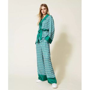 Twinset Pantalone 10029 Bic. St. New Pois/Green Flag