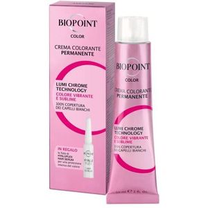 Biopoint Permanente Farbcreme 60 ml + 1 Ampulle Hyaluplex Hair Serum 3 ml - 7,43 mittelblond vergoldet