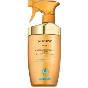 Biopoint Solar – zonnewater bronzing lichaam zonder filter, hydraterende antizoutwerking, versnelt het bruiningsproces en geeft frisheid, 400 ml