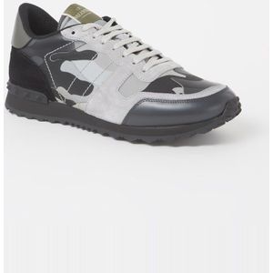 Valentino Garavani Rockrunner sneaker van leer en suède details