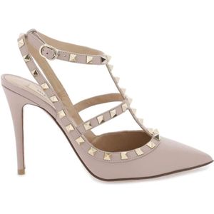 Valentino Garavani, Rockstud Slingback Pumps Roze, Dames, Maat:38 EU