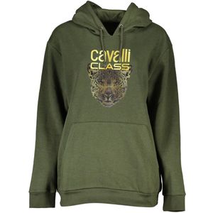Cavalli Class, Dames, Sweatshirts & Hoodies, Groen, Maat: XL Katoen,