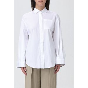 Brunello Cucinelli - Overhemd - Wit - Stretch Katoen Poplin - Lange Mouwen