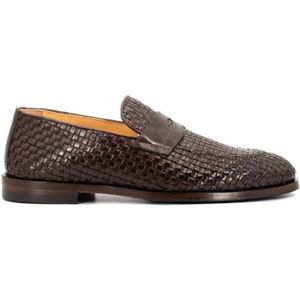 Brunello Cucinelli, Ebano Moccasins - Casual stijl, Fijne materialen Bruin, Heren, Maat:42 1/2 EU