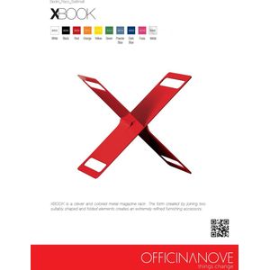 Officinanove - X-Book Tijdschriftentafel RAL 9003 - Roestvast Staal - Wit