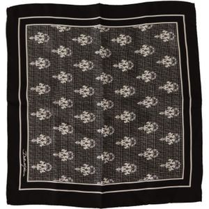 Dolce & Gabbana Zwart gevormd vierkante mannen zakdoek heren sjaal