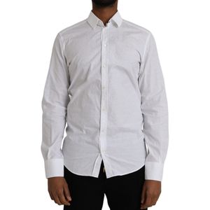 Dolce & Gabbana - GOLD - Katoenen Overhemd - Wit - Classic Fit