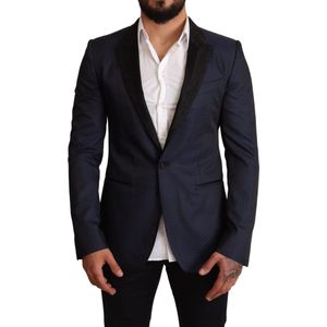Dolce & Gabbana, Heren, Jassen, Blauw, Maat: M Zijde,