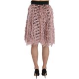 Dolce & Gabbana Roze Goud Franje Metallic Kokerrok A-lijn Dames