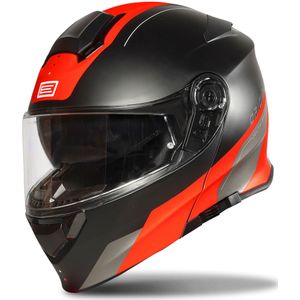 Origine Delta Basic helm Division mat zwart rood - Maat M - systeemhelm motorhelm