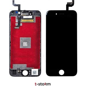 t-storm LCD-display en touchscreen voor Apple iPhone 6s - hybride (origineel LCD-scherm LG + glas en componenten van derden delen) - zwart