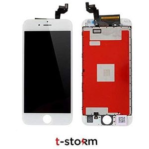 t-storm LCD-display en touchscreen voor Apple iPhone 6s Plus - model hybride (LCD display LG origineel + glas en derde-aanbieder) - wit