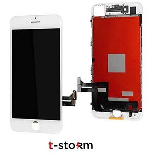 t-storm LCD-display en touchscreen voor Apple iPhone 7 Plus - hybride (LCD display LG origineel + glas en derde-aanbieder) - wit