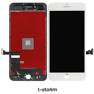 t-storm LCD-display en touchscreen voor Apple iPhone 8 Plus - hybride (origineel LG LCD Display + glas en andere onderdelen) - wit