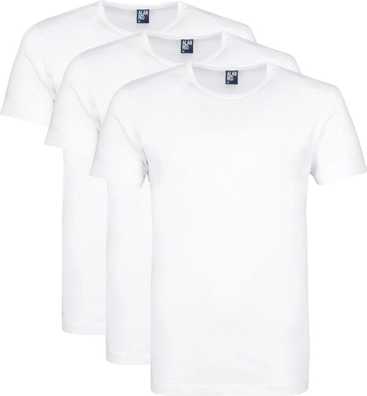 Alan Red - Derby - T-shirt - Wit - Katoen - 3-pack