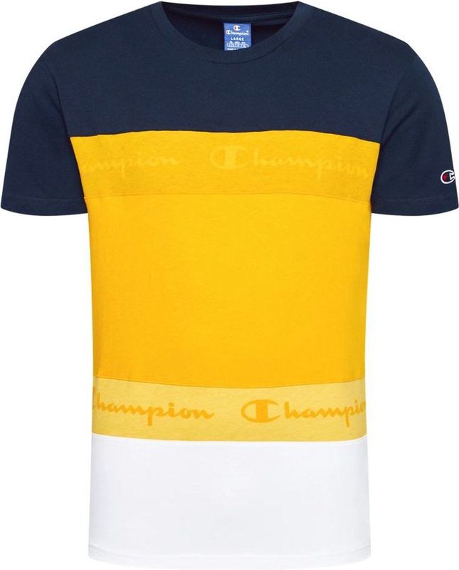 Men's t-shirt champion shirt navy-yellow-white