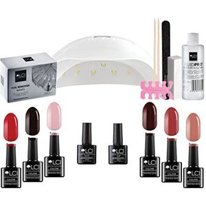 Complete LCI-set, semi-permanent, professioneel, 6 kleuren, 48 W ledlamp en alle nuttige accessoires