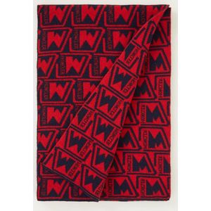 Moncler Sjaal van wol - Rood/ Blauw - Maat: 180 x 30 cm