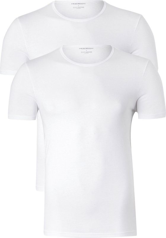 Emporio Armani - T-shirt - Wit - 100% Katoen - 2-Pack