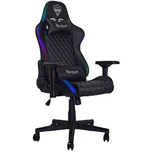 Noua Mao M9 RGB gamingstoel, pc-bureaustoel met wieltjes, 4D-armleuningen, rugleuning en hoogteverstelling, lendensteun en hoofdsteun, draagvermogen 150 kg, zwart