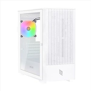 Noua Fobia L111 witte behuizing Micro ATX voor PC Gaming Mini Tower 0,60 mm SPCC ventilator LED ARGB adresseerbaar front mesh en zijwand van gehard glas magneetsluiting