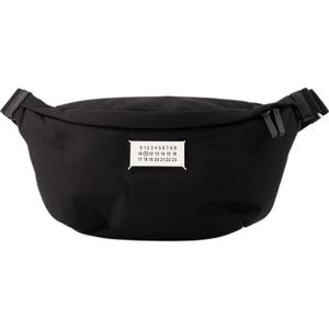 Maison Margiela, Nylon Beltpack met Tweewegritssluiting Zwart, unisex, Maat:ONE Size