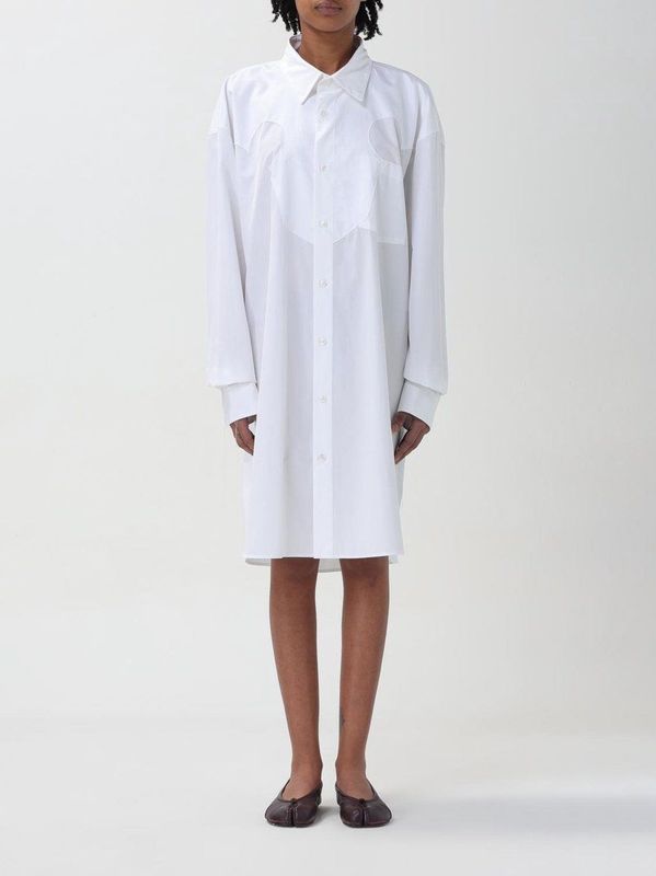 Maison Margiela - Raw-trimmed Shirt - Wit - Katoen Poplin