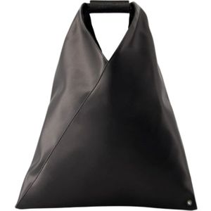 MM6 Maison Margiela, Tassen, Dames, Zwart, ONE Size, Polyester, Kleine Japanse Tas - Synthetisch - Zwart