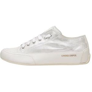 Candice Cooper Rock S-sneakers van leer en suède, Wit Zilver, 37 EU