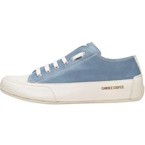 Candice Cooper Rock S-sneakers van leer in vintage look, azuurblauw, 41 EU
