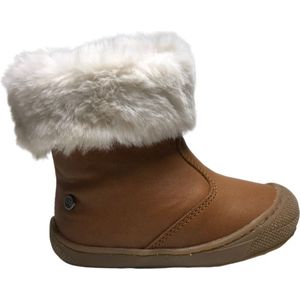 Naturino - Dordy - Rits bumper pels warme korte lederen laarzen - Cognac