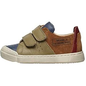 Naturino Trajan VL-sneakers van leer en suède met klittenbandsluiting, Meerkleurig., 32 EU