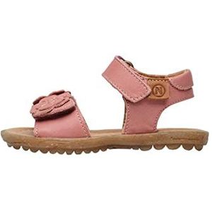 Naturino BEGONIA-sandaal van leer met opgestikte bloemen, Roze, 20 EU
