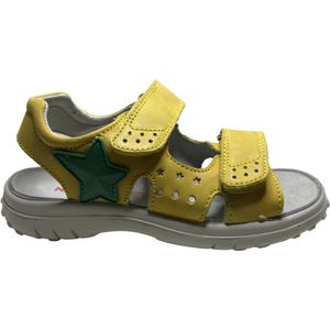 Naturino - Dock - mt 29- velcro groene ster lederen sandalen - Geel