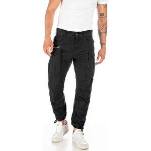 Replay Heren Cargo Broek COMFORT COTTON TWILL comfort/relaxed Zwart Volwassenen
