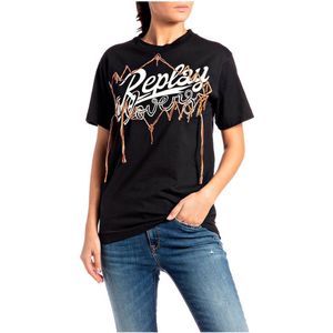 Replay c 000 23188p T-shirt Met Korte Mouwen Zwart S Vrouw