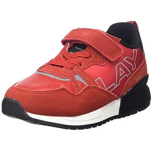 Replay Shoot Jr-Elastic Shoe Boy Sneakers voor jongens, 047 rood, 36 EU