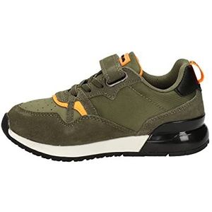 REPLAY Shoot JR-Elastic Shoe Boy Sneaker, 3119ARMY Green Fluo Orange, 29 EU, 3119army green fluo orange, 29 EU