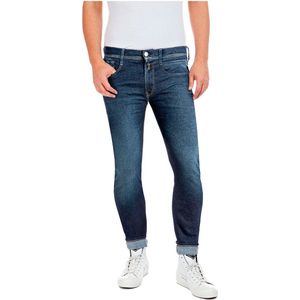 Replay - Anbass - Jeans - Donkerblauw - Gerecycled Hyperflex Stretch Denim