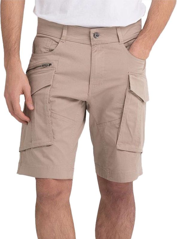 Replay - Joe Cargo Short - Licht Bruin - 98% Katoen - Regular Fit