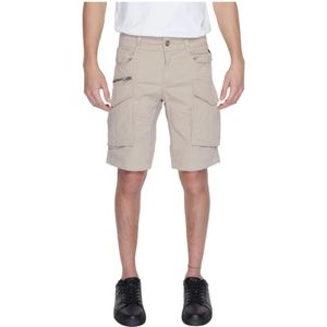 Replay, Korte broeken, Heren, Beige, W36, Katoen, Katoenen Shorts
