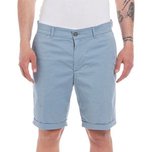 Replay korte broek lichtblauw katoen bermuda