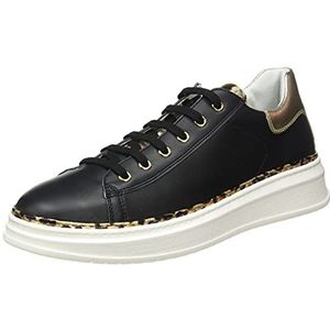 Naturino Porter Zip Sneakers voor dames, Black Platinum, 39 EU