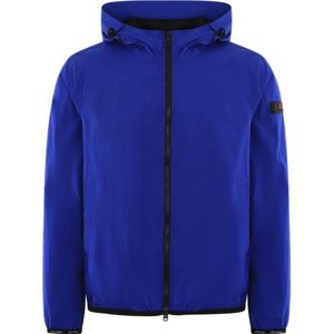 Peuterey, Jassen, Heren, Blauw, L, Nylon, Blauwe winddichte jas voor mannen