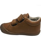 Naturino - Cocoon wol VL - bumper lederen sneakers velcro - cognac