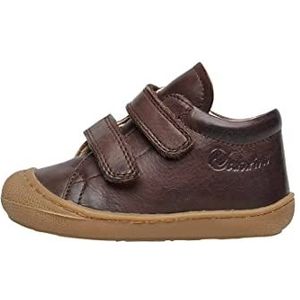 Naturino - Cocoon - Effen Lederen Sneakers - Donkerbruin - Velcro