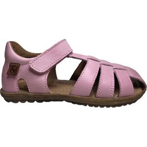 Naturino velcro gesloten lederen sandalen See roze