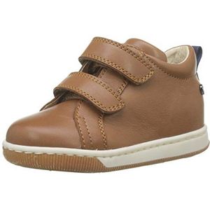 Falcotto - Haley - mt 19 - velcro effen lederen sneakers - cognac/navy